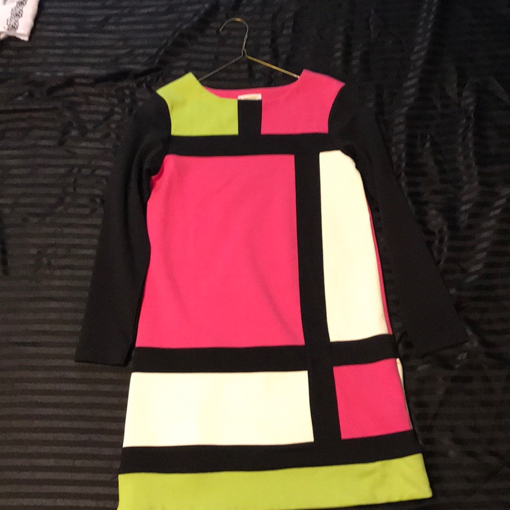 Long sleeve geometric dress